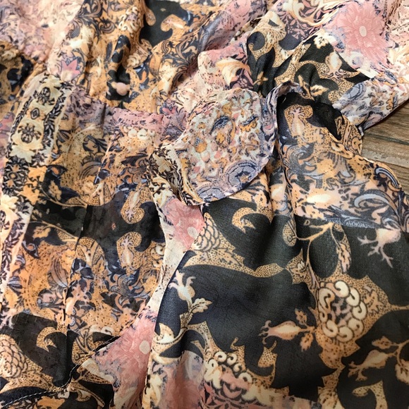 BCBGeneration Wrap Front Ruffle Romper - Picture 2 of 6